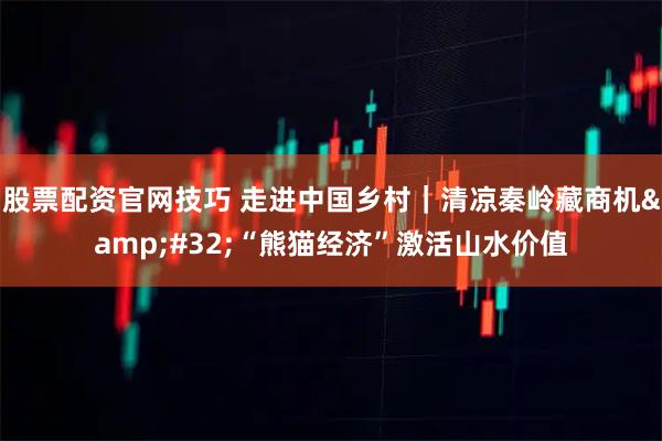 股票配资官网技巧 走进中国乡村｜清凉秦岭藏商机&#32;“熊猫经济”激活山水价值