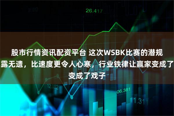 股市行情资讯配资平台 这次WSBK比赛的潜规则暴露无遗，比速度更令人心寒，行业铁律让赢家变成了戏子